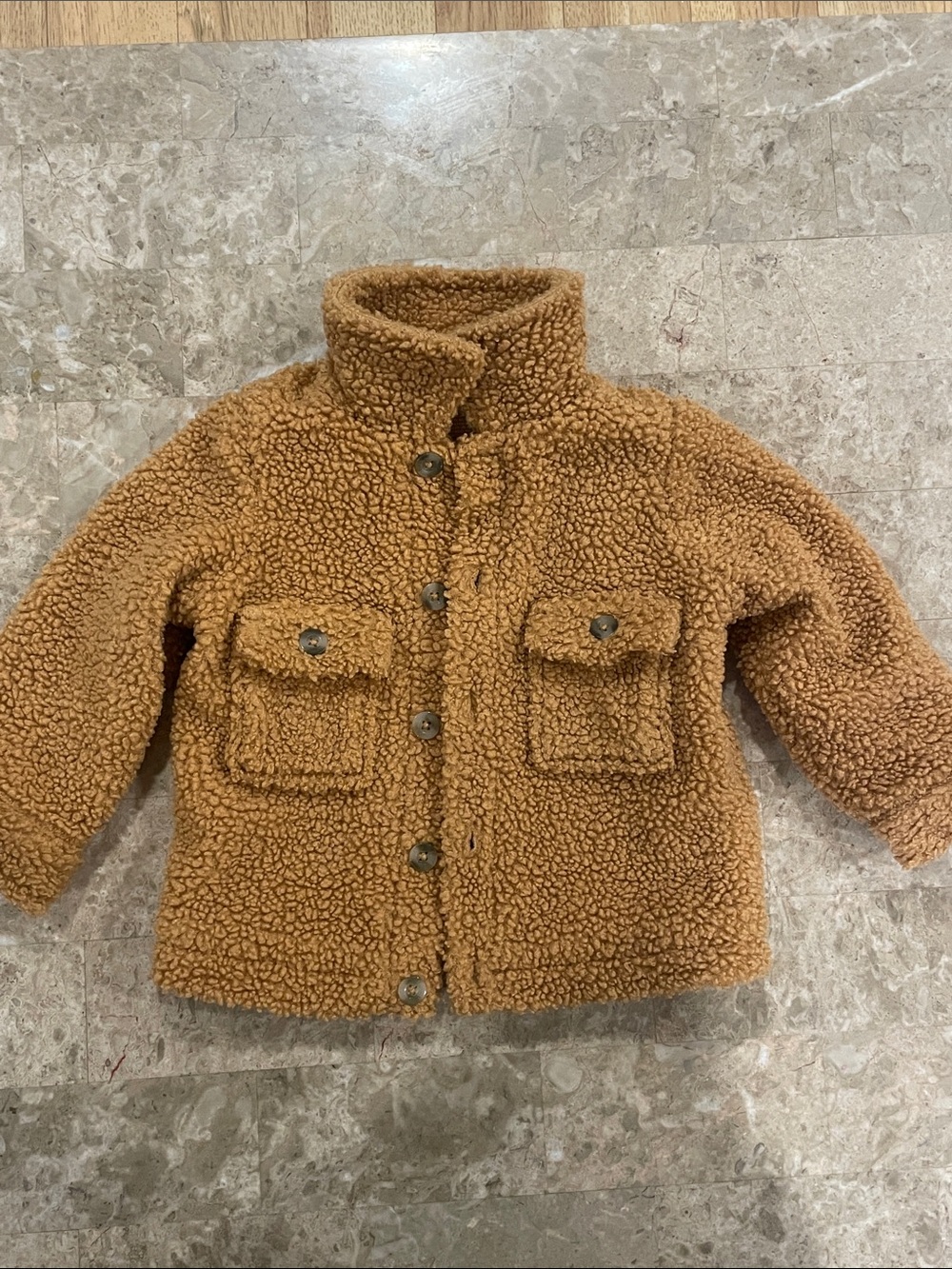 Cozy Fall Cat & Jack Kids' Tan Teddy Sherpa Jacket